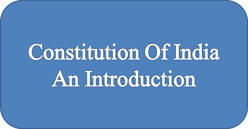 Constitution of India An Introduction