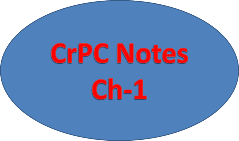 CrPC Notes Chapter - Ist Preliminary